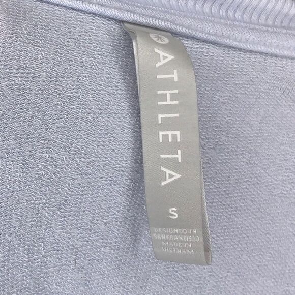 Peloton x Athleta Sweatshirt Light Blue/Periwinkle Sweatshirt Long Sleeve - Picture 3 of 10